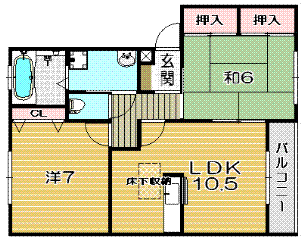 高槻市の賃貸アパート|ネオメゾンKYOEIの物件間取