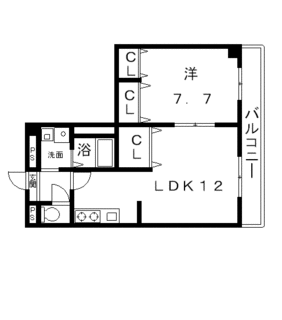 アンプルールフェール ビエント高槻1LDKネット間取.gif