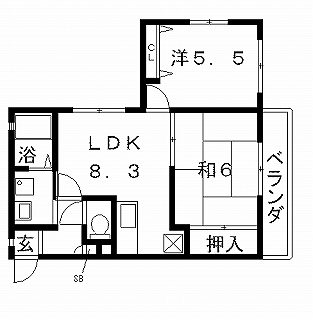 高槻市賃貸マンション カーザ・エスペランサ03号 間取り