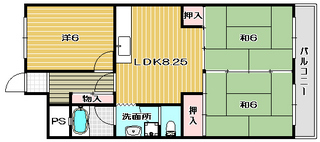高槻市賃貸マンション 第一丸信ハイツ 401号室 間取り図.jpg