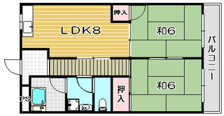 高槻市賃貸マンション コーポ・コスモ 間取り.jpg