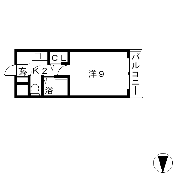 高槻市 賃貸マンション 出丸町 ジュネス帯曲輪 間取り1.jpg