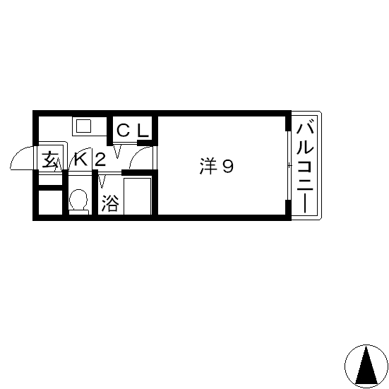 高槻市 賃貸マンション 出丸町 ジュネス帯曲輪 間取り2.jpg