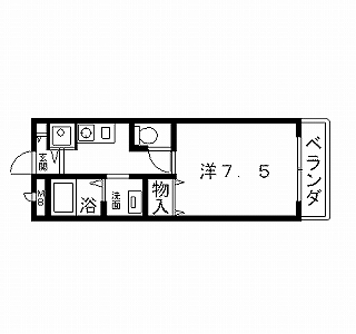 高槻市賃貸マンション チェリーコート(芝生町) 間取り