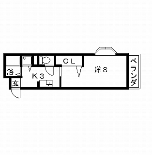 高槻市賃貸マンション ハイマートさつき 間取り
