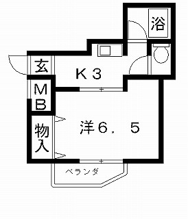 高槻市賃貸マンション ポエジーハイム(1号室) 間取り図面.jpg