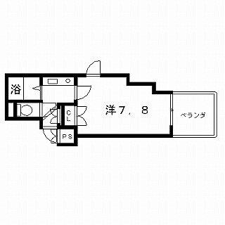 高槻市賃貸マンション ポエジーハイム(5号室タイプ) 間取り図面.jpg