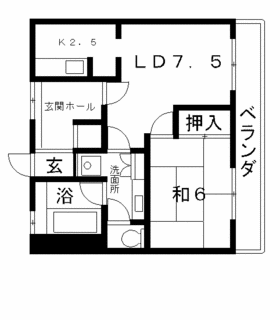 高槻 賃貸 マンション マンションサンプラザT 305号室 間取り.gif