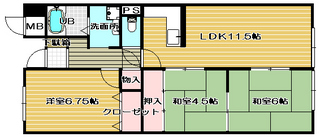 高槻市賃貸マンション ライオンズマンション高槻 間取り図面.jpg