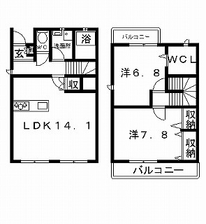 高槻市賃貸アパート calme maison富田 間取り図面.jpg