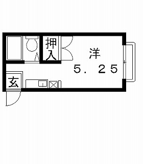 高槻市 アパート 岩井ハイツ 間取り