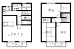 高槻 賃貸 アパート ガーデンビレッジC棟 間取.gif