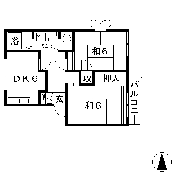 高槻市 賃貸 アパート ホワイティハイツ 間取り.jpg