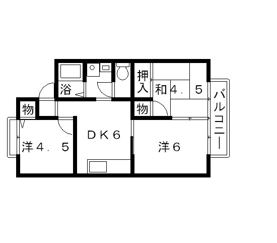 高槻市 賃貸ハイツベルフィーユ3DK 間取り.jpg