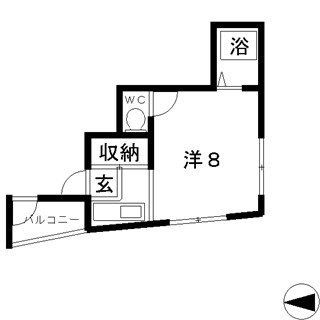 高槻市 賃貸マンション 駅近 格安 1K近江ビル_t間取り1.jpg