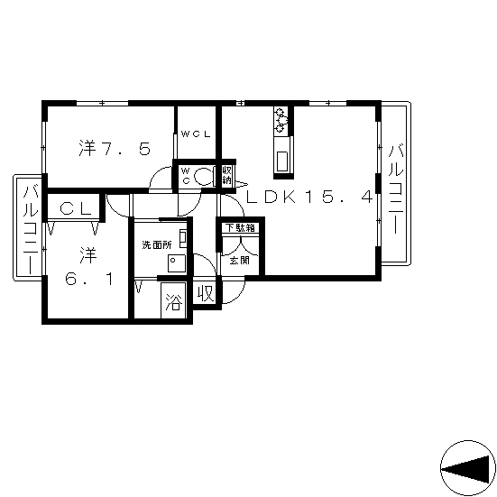 高槻市 賃貸マンション 神内 スードハイム 間取_t.jpg