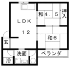 高槻賃貸コーポ西田間取り.gif