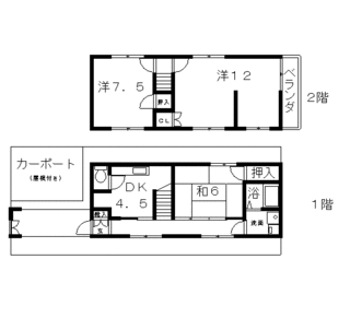 高槻市 賃貸 貸家 森川貸家ネット間取り.gif