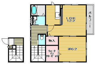 高槻市賃貸アパート アムールアベイユT 2F|間取.jpg