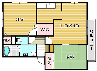 高槻市賃貸アパート情報|メーヴェの間取