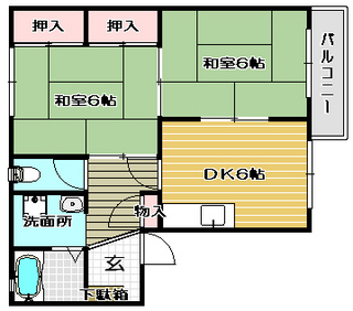 高槻市賃貸アパート ジュネスハイムB棟|間取.jpg