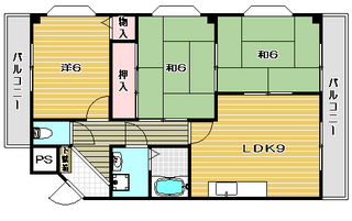 高槻市賃貸マンション グランミュゼ明野|間取.jpg