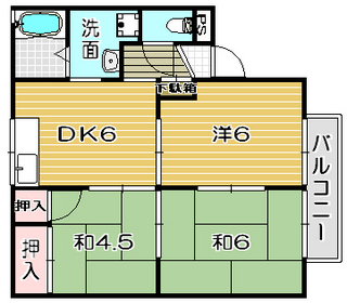 高槻市賃貸アパート サニーコート清福寺|間取.jpg