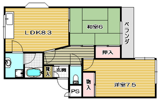 フロラ八幡|間取り