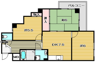 高槻市賃貸マンション ベルハウス高槻|間取.jpg