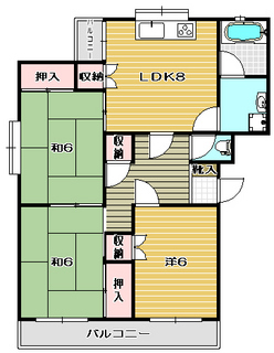 高槻市賃貸マンション ボナールハイツ|間取.jpg