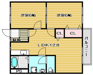 高槻市賃貸アパート メゾンドリーム|間取.jpg