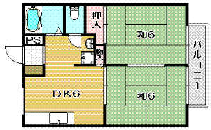 高槻市の賃貸アパート|エクセレント高槻の物件間取