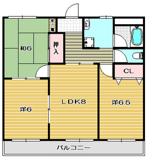 高槻市賃貸マンション メゾンソレイユ 間取り.jpg